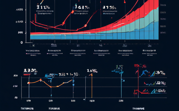 운동 팀의 성과 분석 인포그래픽으로, 운과 실력이 승패 기록 변동에 미치는 영향을 나타내는 그래프를 상세히 보여줍니다.