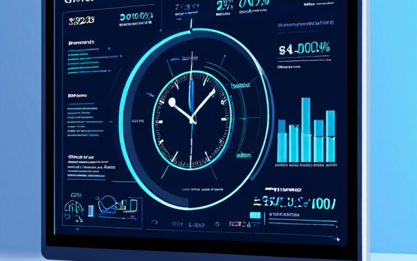 일시 정지된 결제 시스템 시계와 함께 가동 시간 및 오류율 같은 서비스 가용성 지표가 모니터에 표시된 분석 다이어그램입니다.