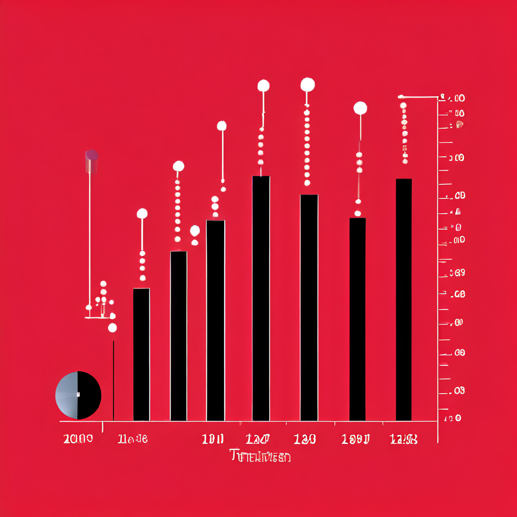 통계적 불확실성과 불완전한 정보를 시각화하는 과학 도표로, 넓은 오차 막대를 가진 열 개의 산포된 데이터 포인트를 보여줍니다.