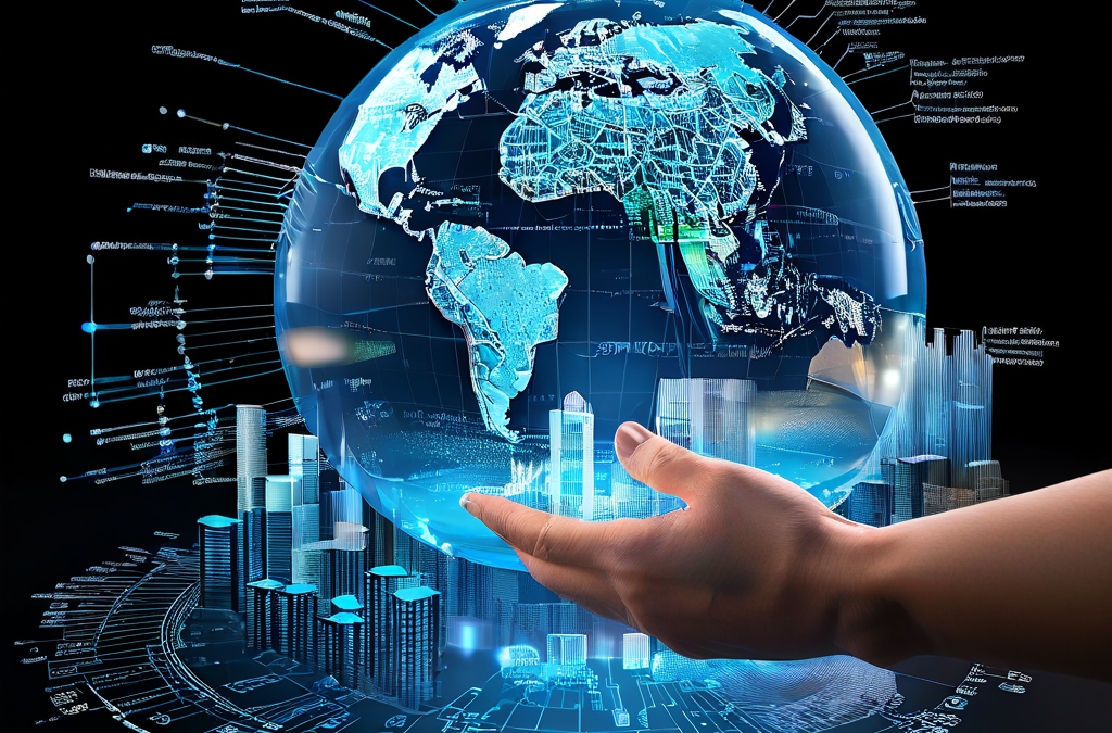 글로벌 금융 시스템에서 결제 결과와 운영 자금 유동성 차트를 조정하는 기어를 투명한 지구본과 규제 네트워크가 함께 보여주는 개념적 이미지입니다.