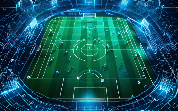 축구 전술 분석을 위한 다이어그램으로, 선수들을 공간과 시간을 통제하는 벡터로 표현하여 수학적 정밀도로 압박과 이동 경로를 보여줍니다.