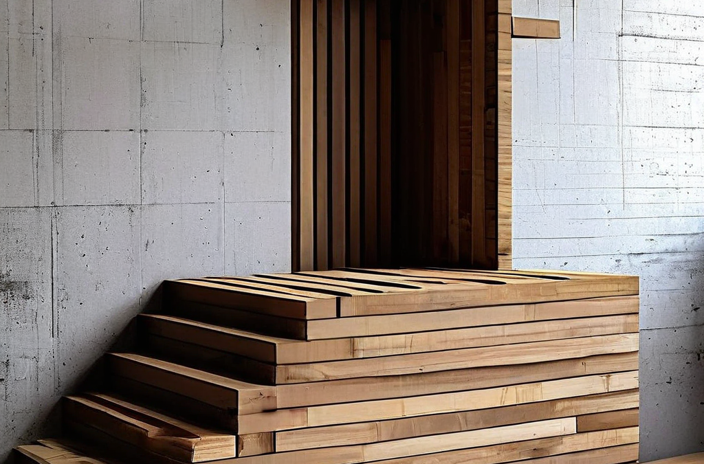 데이터 시각화의 위험을 상징적으로 드러내는 몇 개의 나무 판자로 만든 단순한 막대그래프 아래에 위장된 거대한 함정 구덩이가 숨겨져 있는 모습을 보여줍니다.