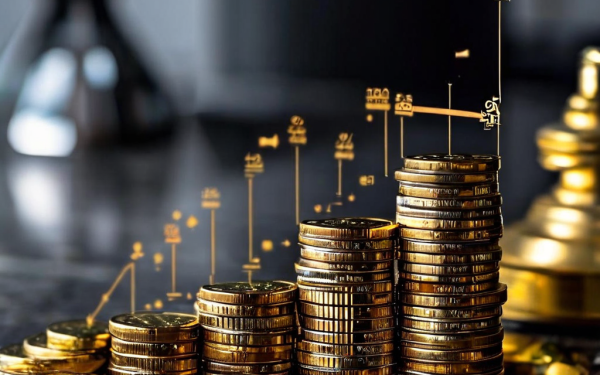 CEO와 일반 근로자 간의 극심한 임금 격차를 한눈에 보여주는 그래프로, 거대한 금빛 막대기 하나와 수많은 작은 돌같이 표현된 막대기가 평균 연봉의 왜곡된 분포를 강력하게 시각화합니다.