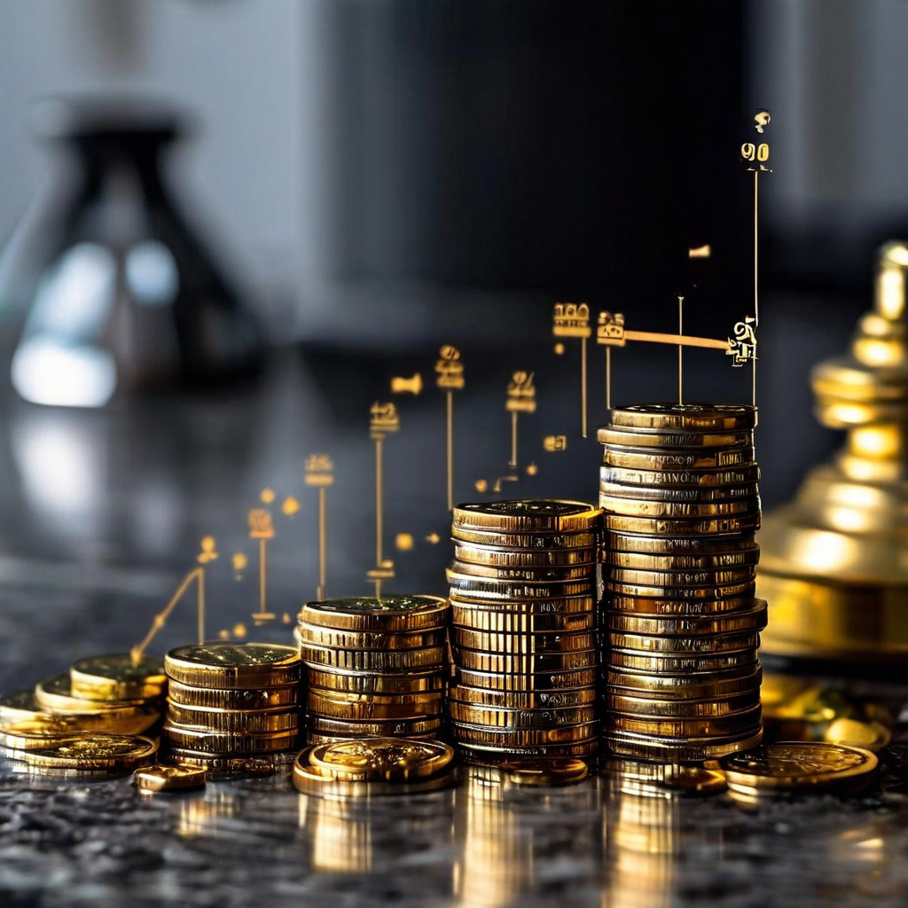 CEO와 일반 근로자 간의 극심한 임금 격차를 한눈에 보여주는 그래프로, 거대한 금빛 막대기 하나와 수많은 작은 돌같이 표현된 막대기가 평균 연봉의 왜곡된 분포를 강력하게 시각화합니다.