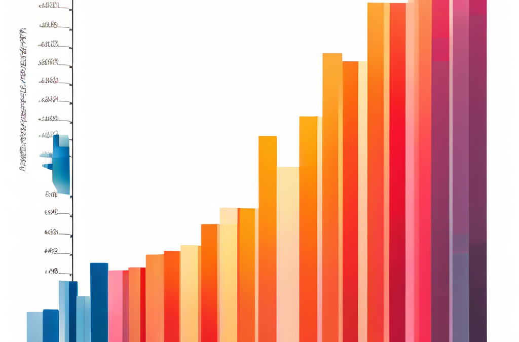 데이터 시각화에서 왜곡을 보여주는 교묘하게 조작된 Y축의 막대 그래프가 데이터 포인트 간 미미한 차이를 시각적으로 과장하여 표현하고 있습니다.