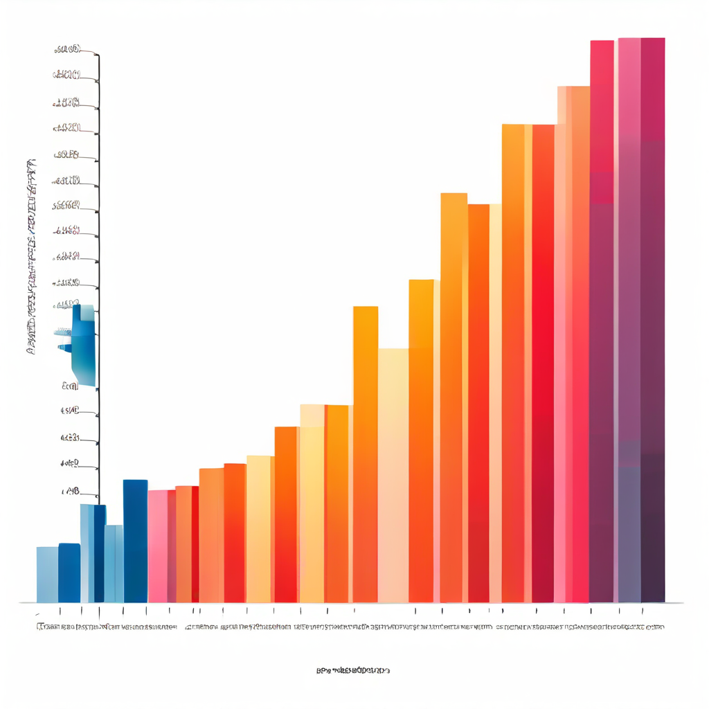 데이터 시각화에서 왜곡을 보여주는 교묘하게 조작된 Y축의 막대 그래프가 데이터 포인트 간 미미한 차이를 시각적으로 과장하여 표현하고 있습니다.
