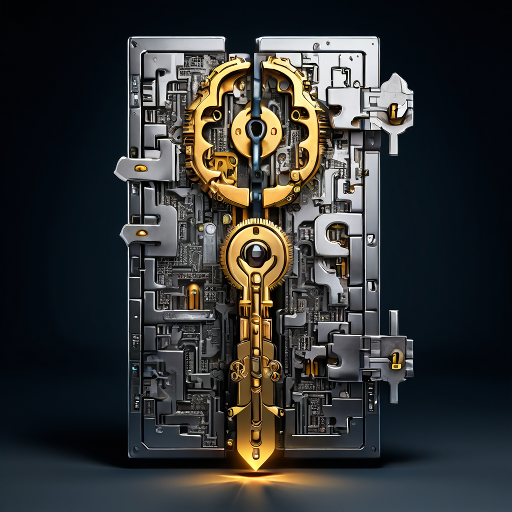 블록체인 보안 기술의 두 가지 방식을 대비하여 보여주는 이미지로, 퍼즐처럼 나뉜 분할 키와 한 금고에 여러 개의 독립적인 자물쇠가 각각 샤딩과 다중 서명 방식을 시각적으로 설명합니다.