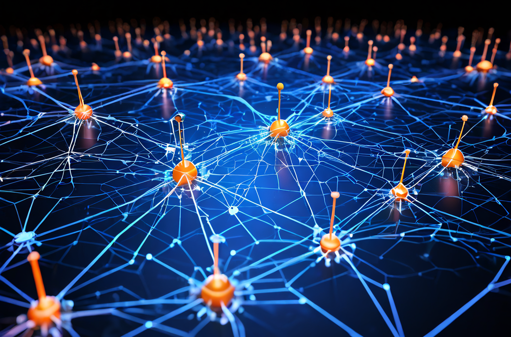 단일 장애점이 제거된 강력한 네트워크 구조를 시각화한 이미지로, 중심 노드가 무너져도 다른 노드들은 서로 연결된 상태를 유지하며 시스템의 견고함을 보여줍니다.