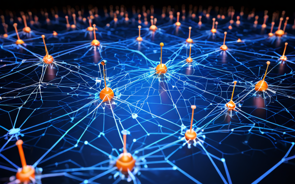 단일 장애점이 제거된 강력한 네트워크 구조를 시각화한 이미지로, 중심 노드가 무너져도 다른 노드들은 서로 연결된 상태를 유지하며 시스템의 견고함을 보여줍니다.