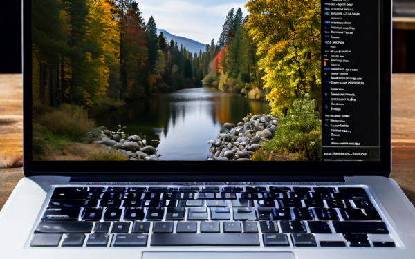 Password autofill works on a laptop but not on the linked mobile app, shown by a person typing on a laptop while their smartphone